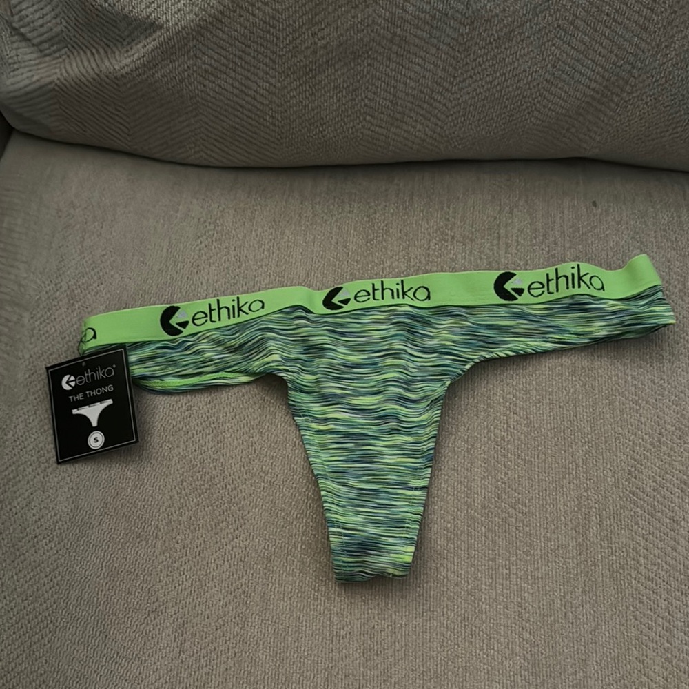 Ethika Green and Black Thong